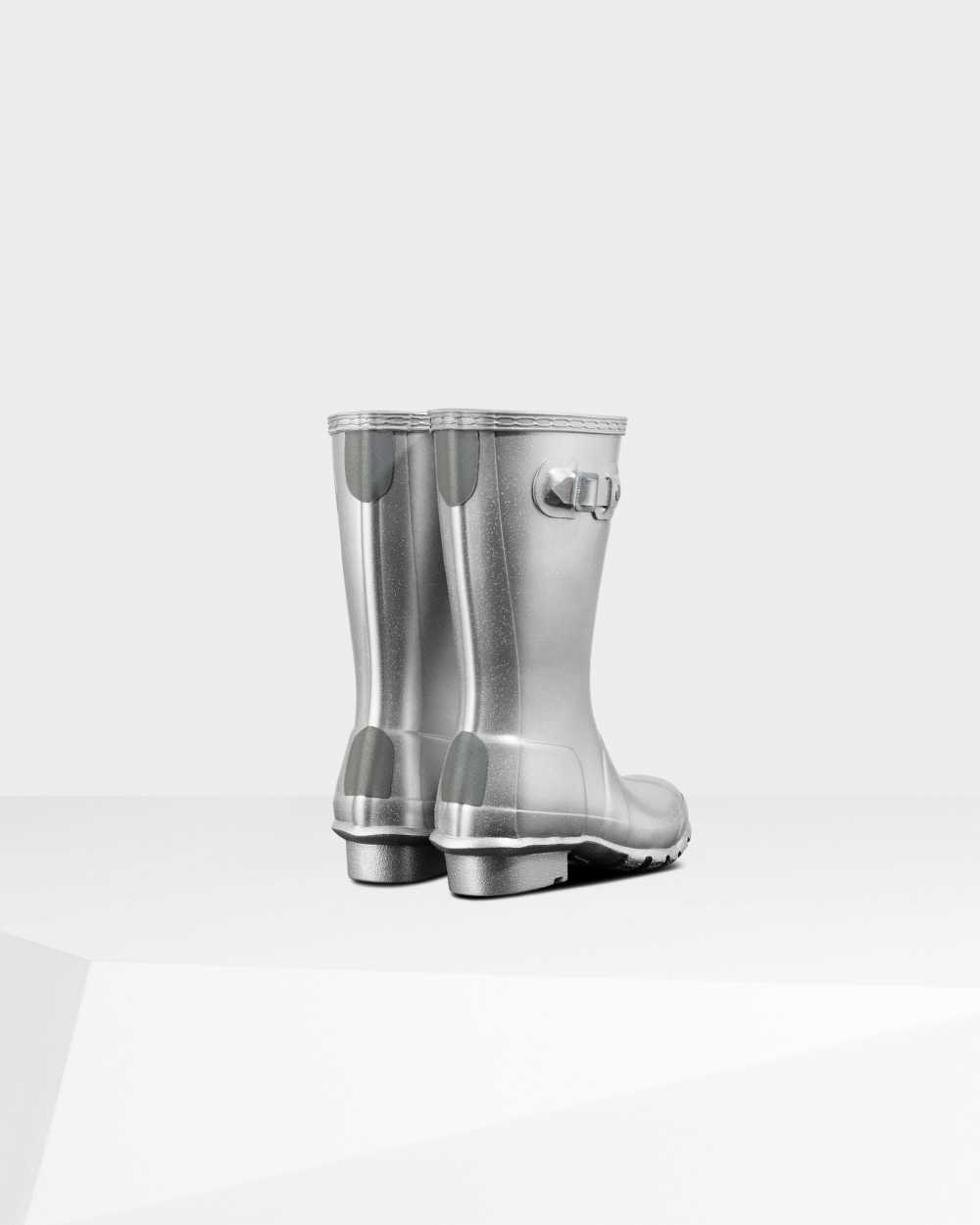 Hunter Original Big Cosmic Kids Rain Boots NZ-10269D Silver